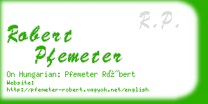 robert pfemeter business card